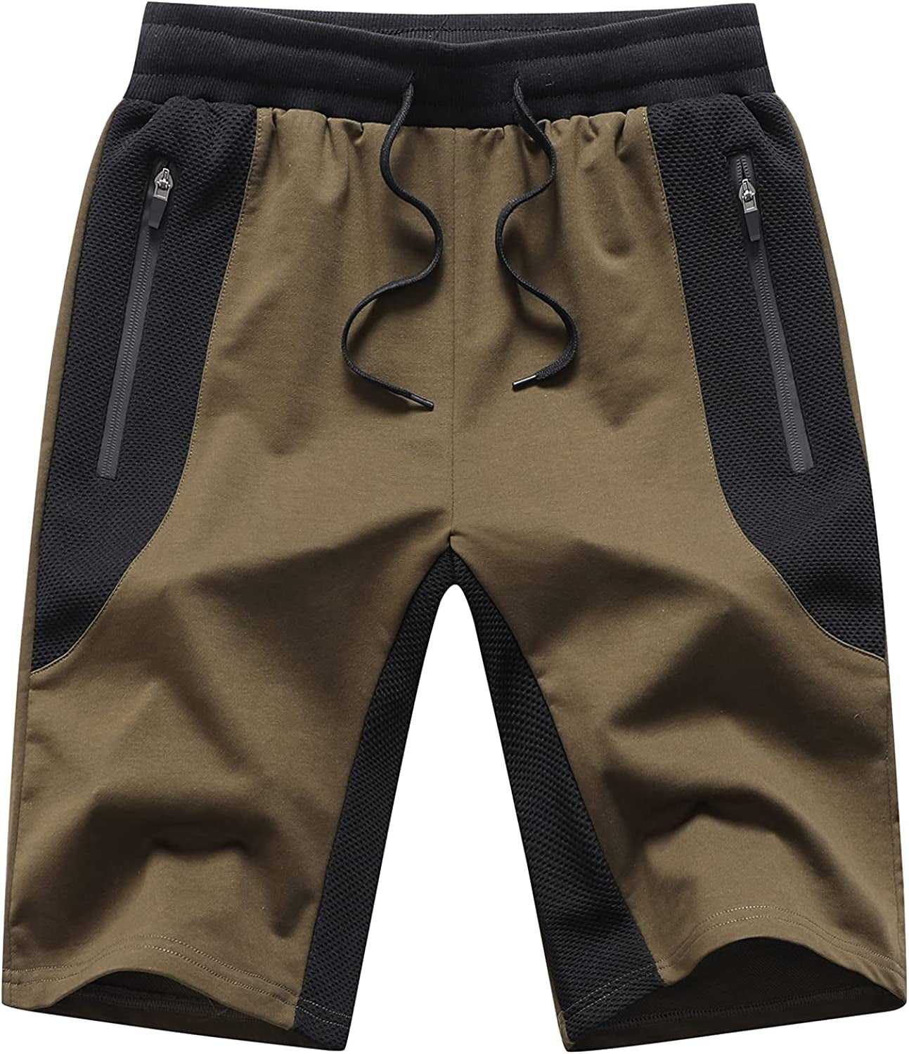 Mens Athletic Shorts with Zip Pockets