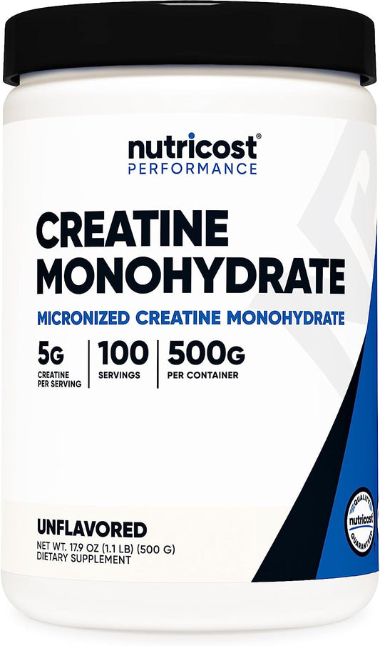 Creatine Monohydrate Micronized Powder 500G, 5000Mg per Serv (5G) - Micronized Creatine Monohydrate, 100 Servings