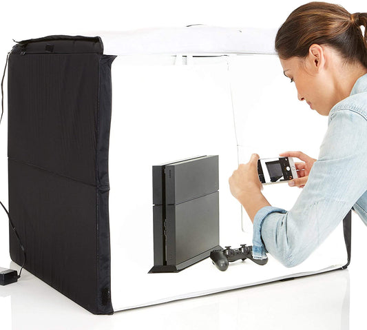 Portable Foldable Photo Studio Box with LED Light - 25 X 30 X 25 Inches
