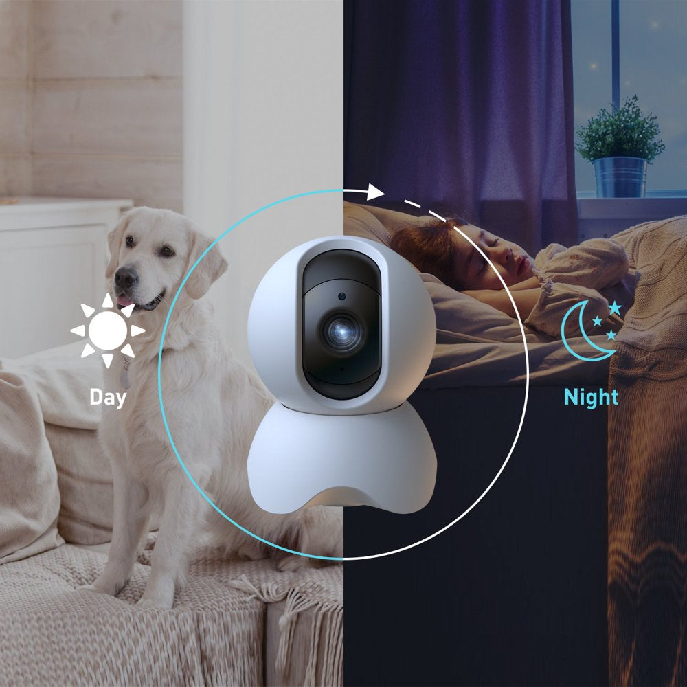 Baby Monitor Security Camera, Wifi Indoor Camera, 360-Degree Smart 1080P Pet Camera for Home Security and Nanny Elderlywith Motion Detection, Night Vision, Two-Way Audio