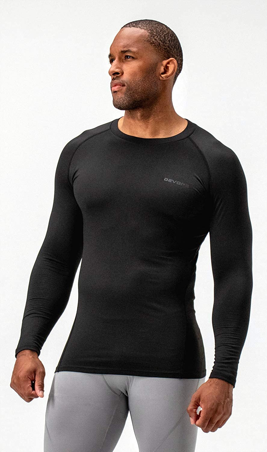 2 Pack Men'S Thermal Long Sleeve Compression Shirts