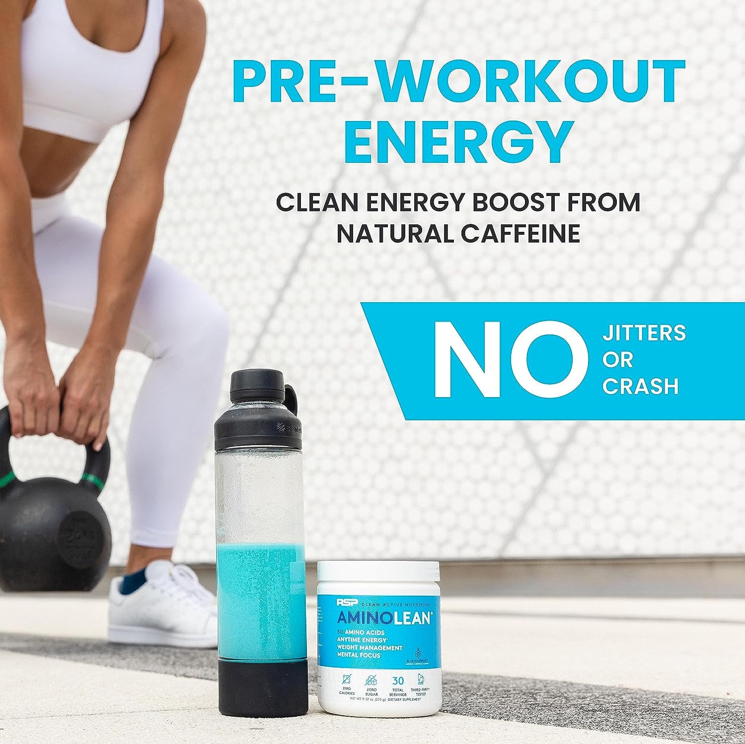 Aminolean Pre Workout Powder, Amino Energy & Weight Management with Vegan BCAA Amino Acids, Natural Caffeine, Preworkout Boost for Men & Women, 30 Serv, Pink Lemonade…