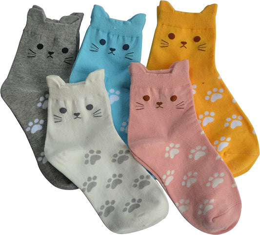 Women'S Cat Socks Cute Animal Socks Sunflower Owl Sloth Gifts for Women