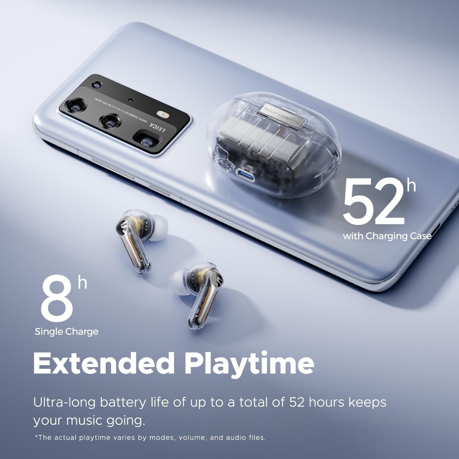 Capsule3 Pro | Wireless Earbuds with Hi-Res and LDAC, 43Db Hybrid Active Noise Cancelling Bluetooth 5.3 Earphones with 6 Mics, Total 52 Hrs, IPX4 Rated, Transparency Mode