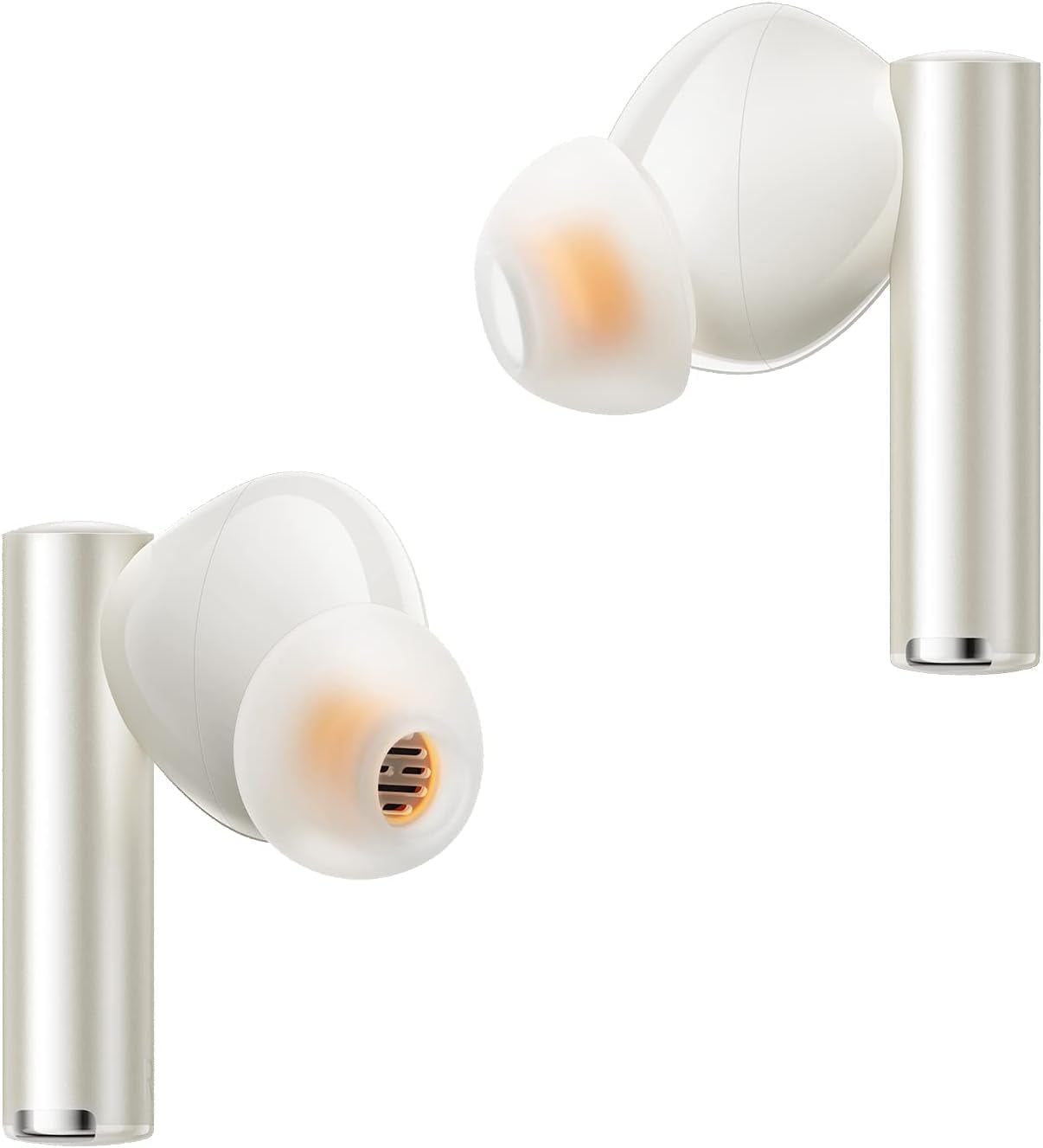 Buds Air 5 Pro True Wireless Earphone 50Db Active Noise Cancelling LDAC Bluetooth 5.3 Wireless Headphone - (White), RMA2021